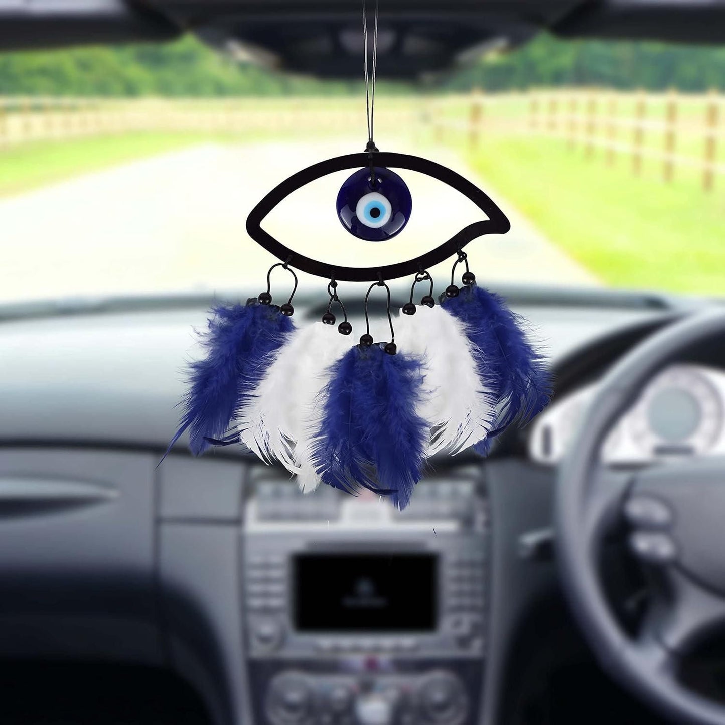 Evil Eye Dream Catcher Car Mirror Charm